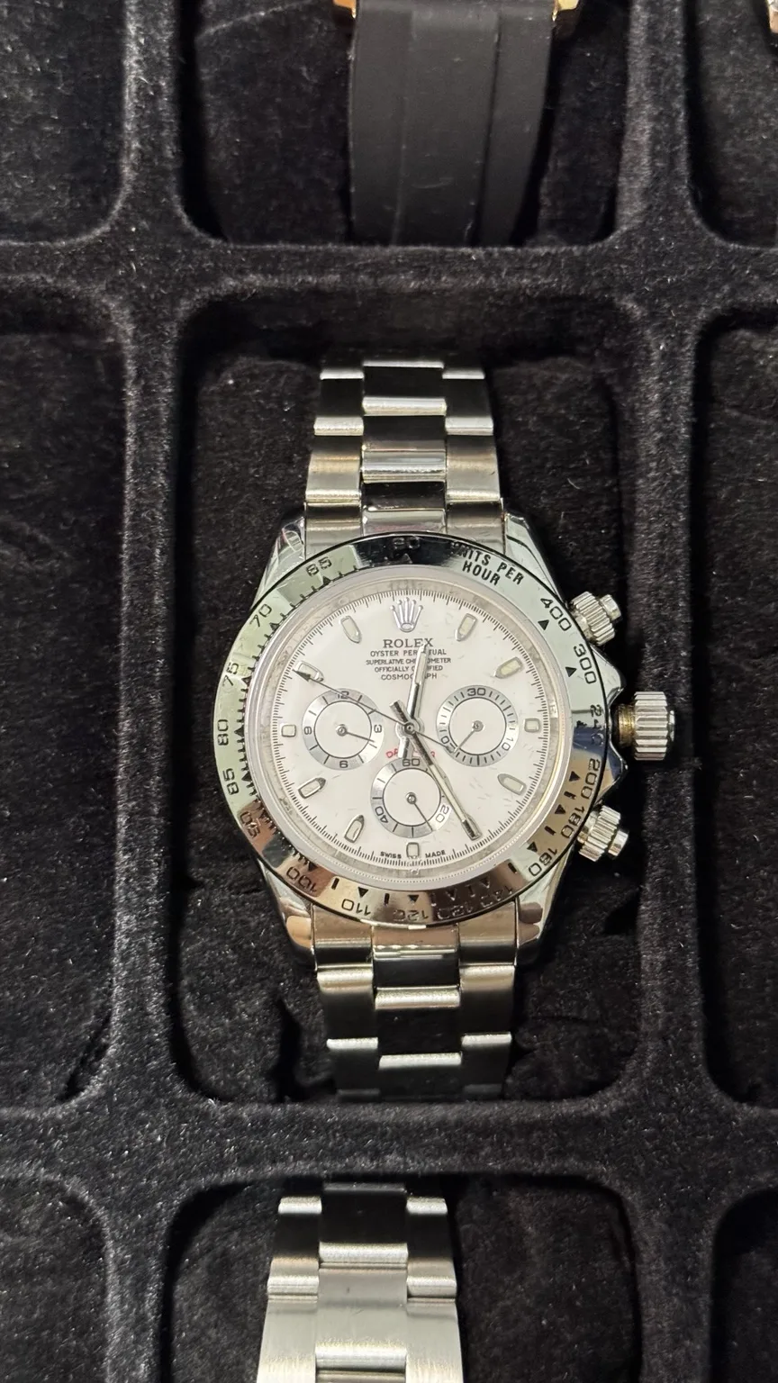 Rolex Daytona 40mm – Prata/Branco